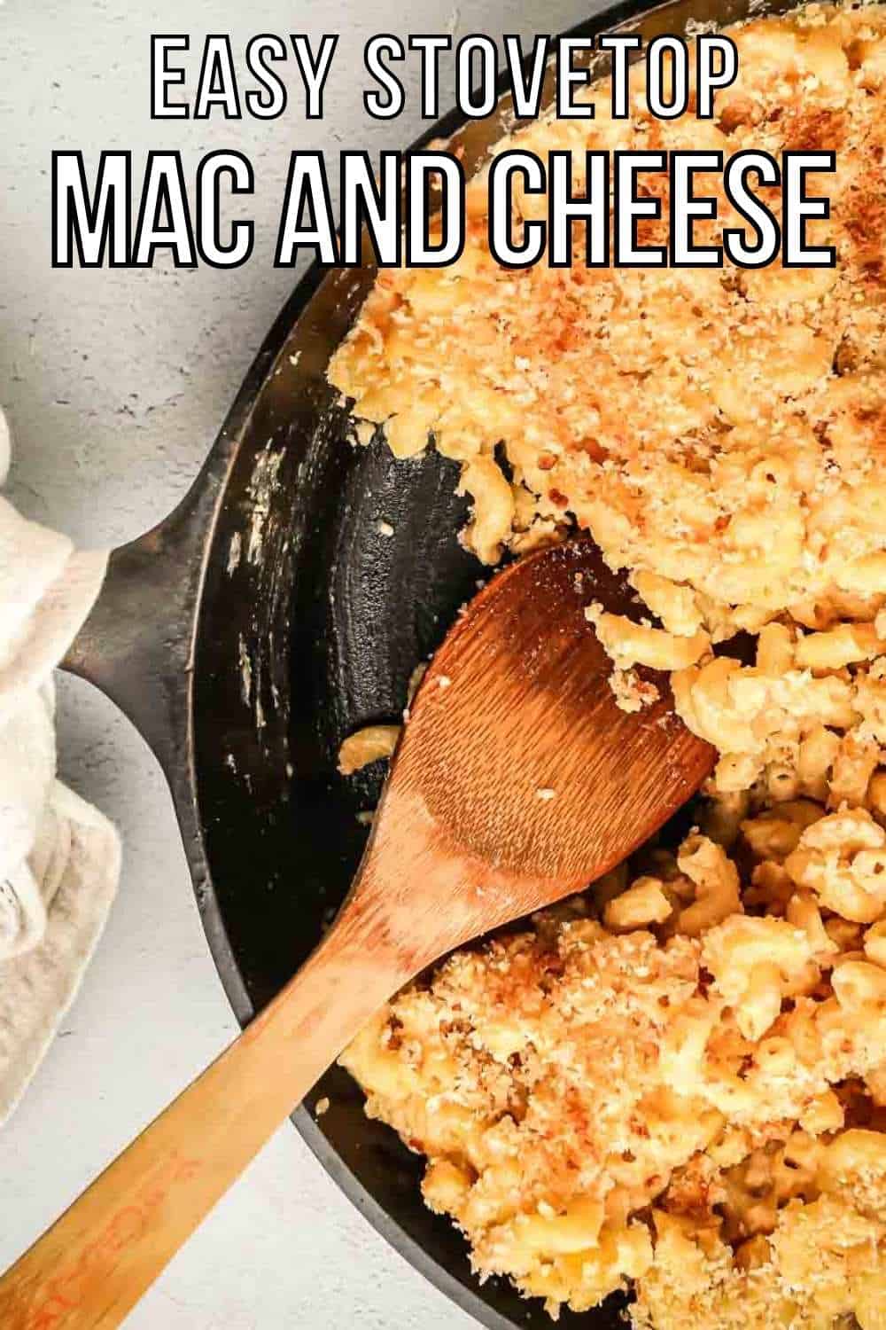 Macaroni and cheese in a skillet