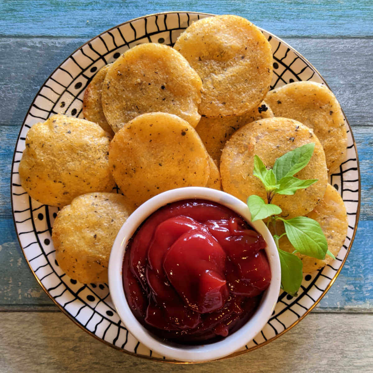 Polenta slices in air fryer taste like french fries.