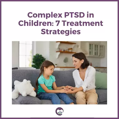 professional child psychologist having therapy session for complex ptsd in children at home.