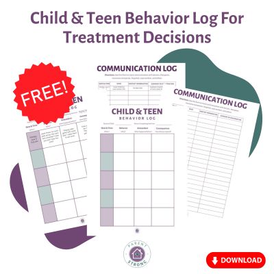 Behavior log for children for treatment decisions