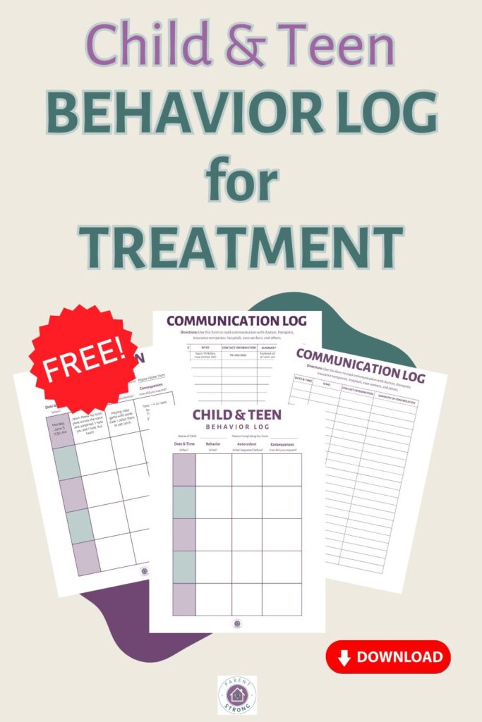 Behavior log for treatment