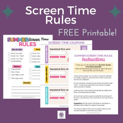 Summer Screen Time Rules for Kids