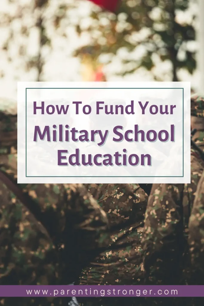 A group of soldiers with a text that reads as How To Fund Your Military School Education.